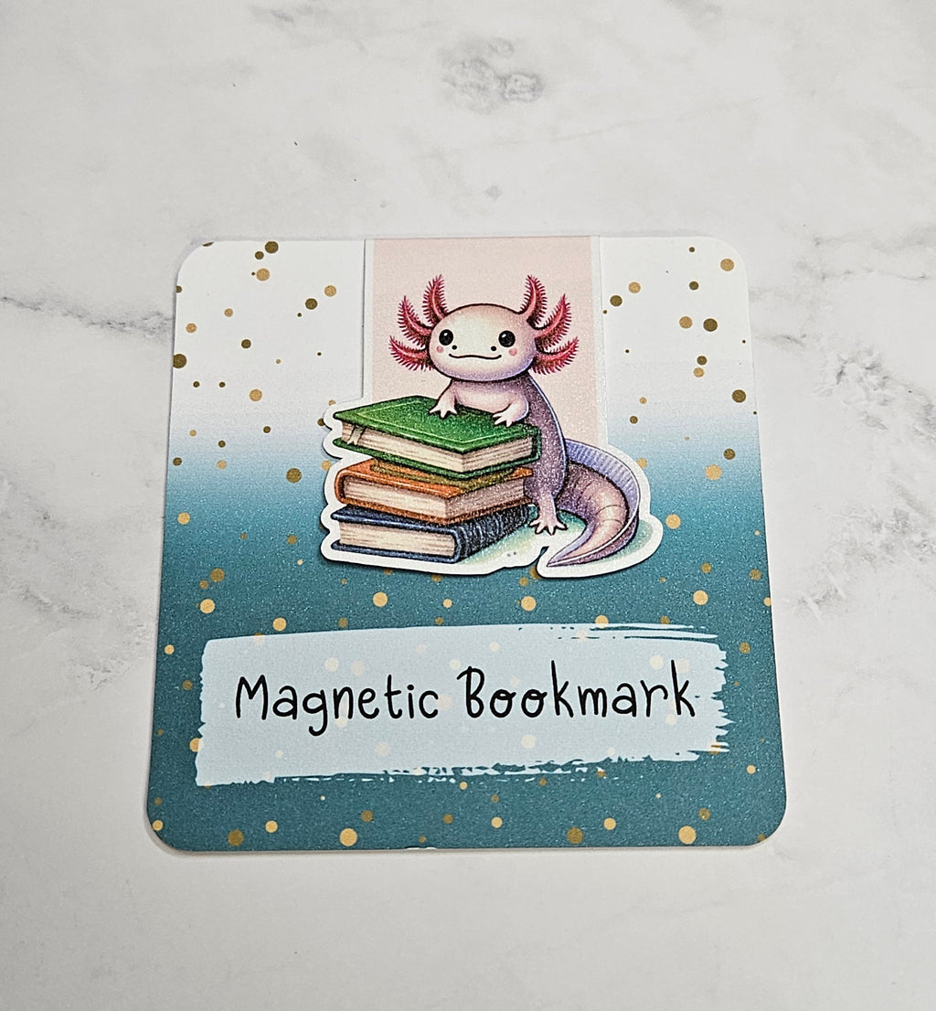 Bookish Axolotl Magnetic Bookmark