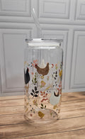 Clucks and Chicks Glass Cup