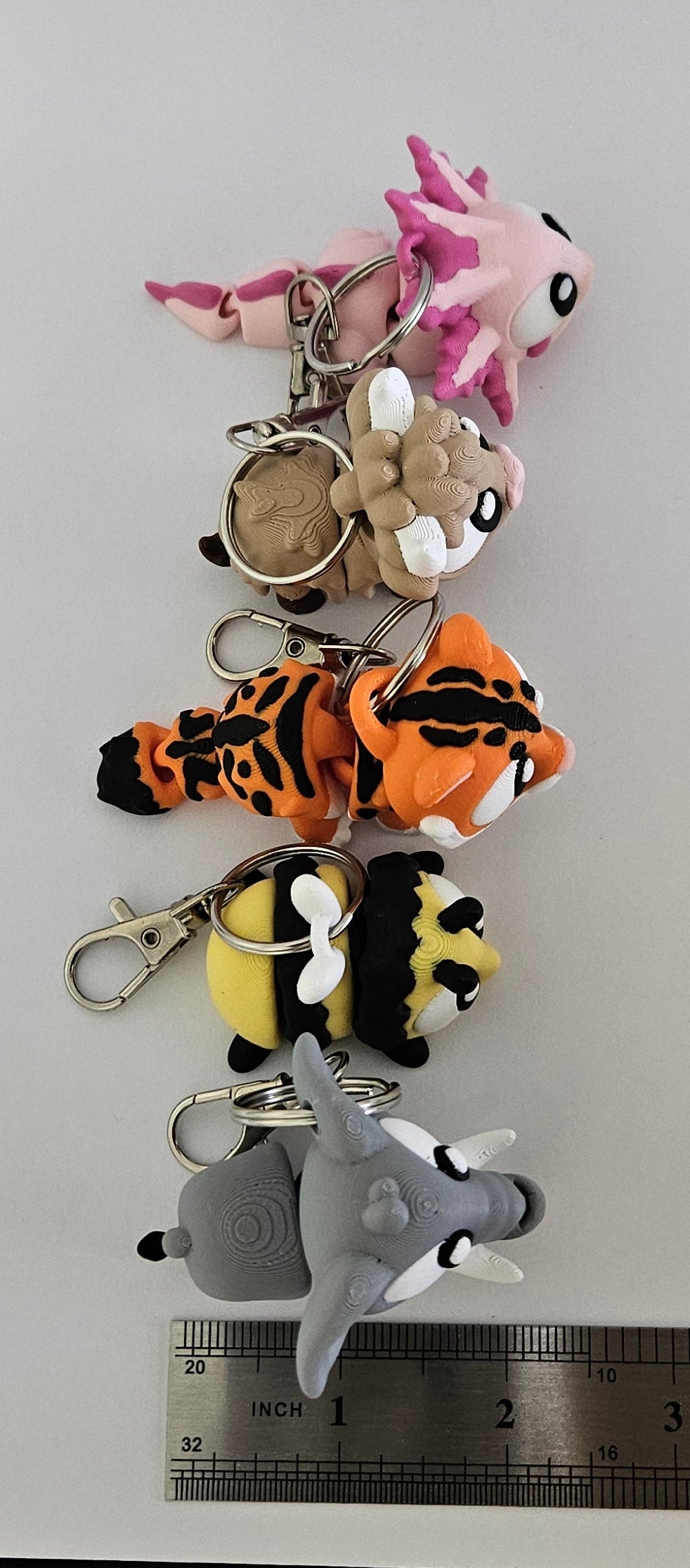 Large Flexi Animal Keychains