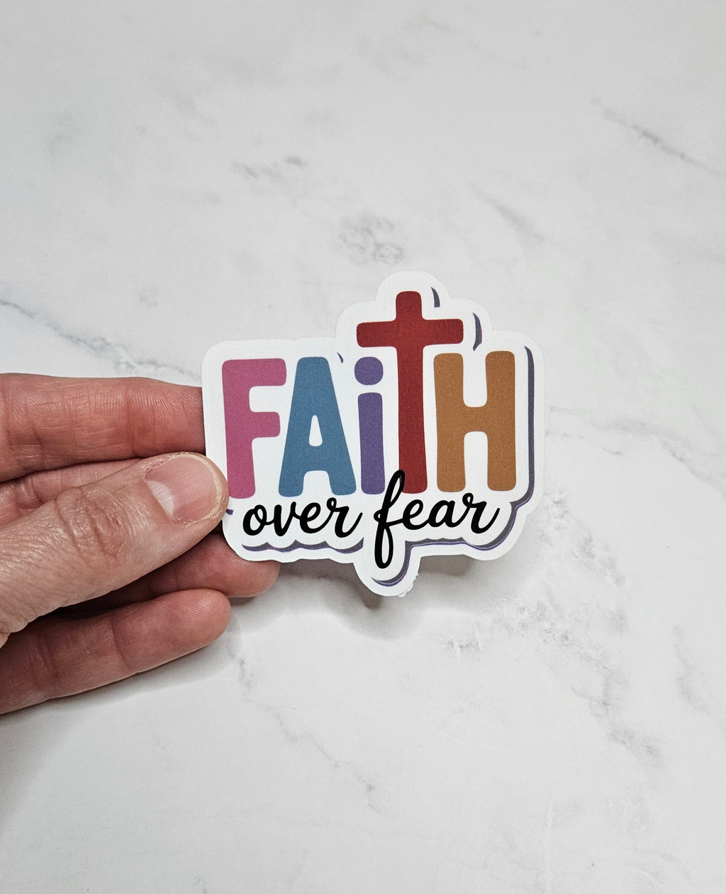 Faith Over Fear Vinyl Sticker