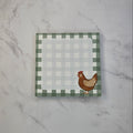 Gingham Chicken Notepad