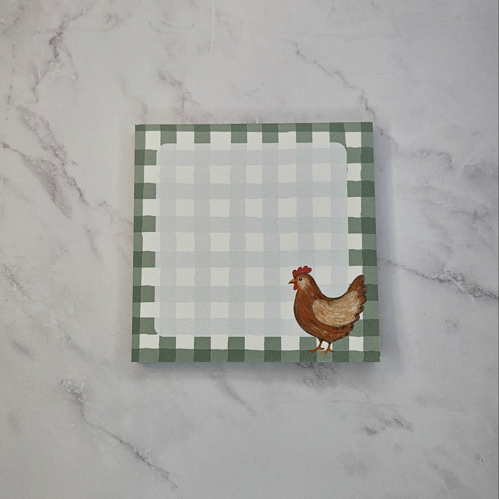 Gingham Chicken Notepad