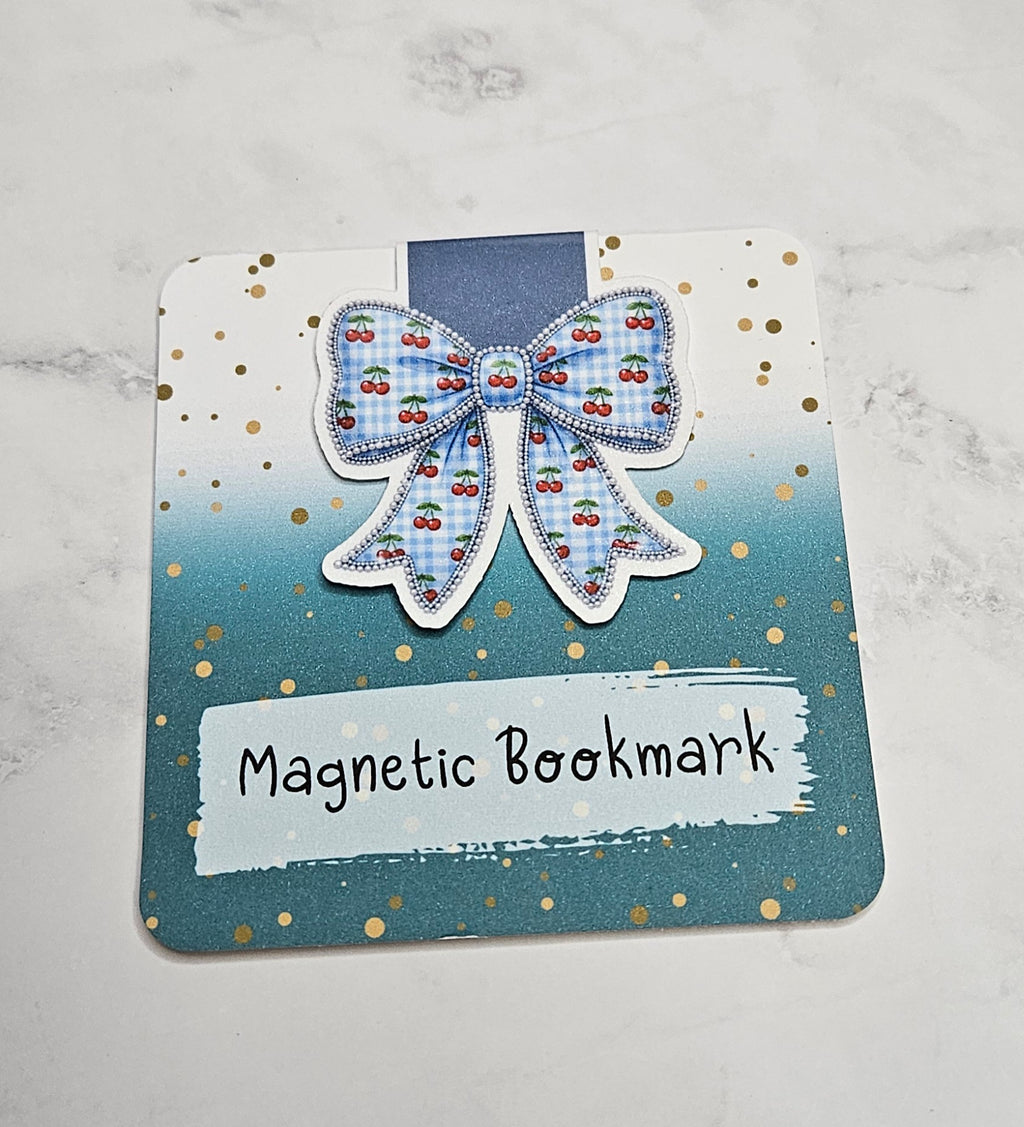 Cherry Bow Magnetic Bookmark