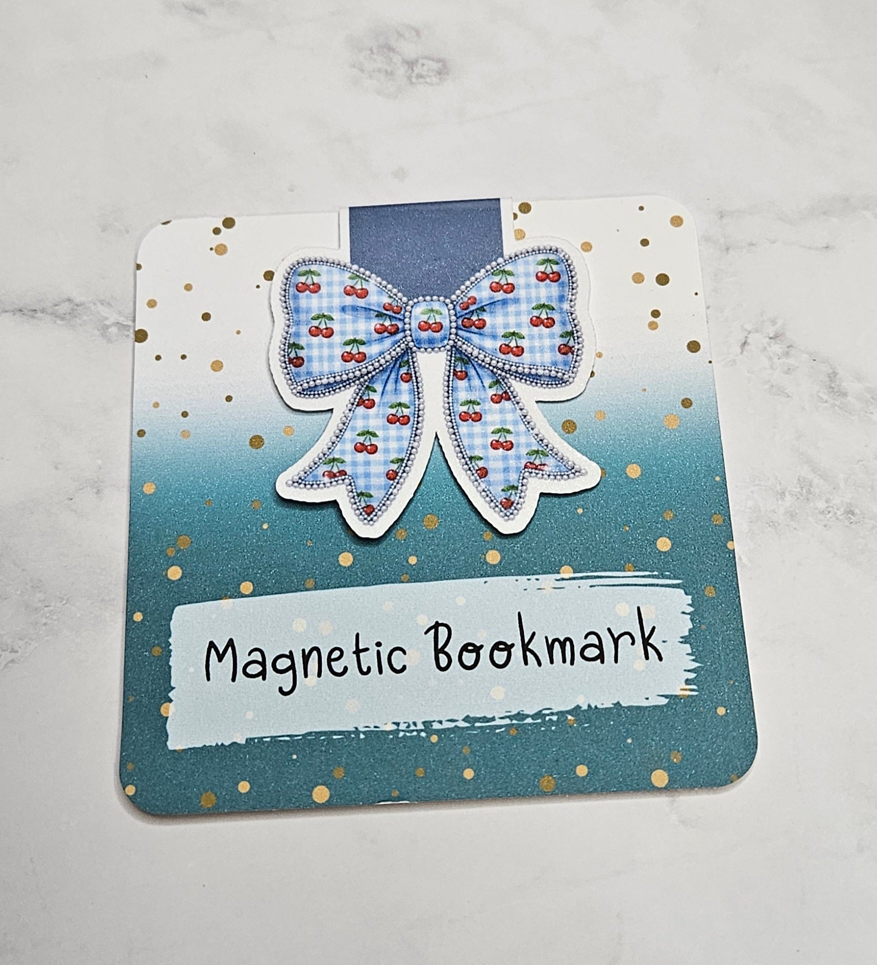 Cherry Bow Magnetic Bookmark