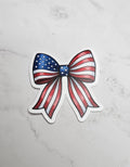 Stars & Stripes Bow Vinyl Sticker