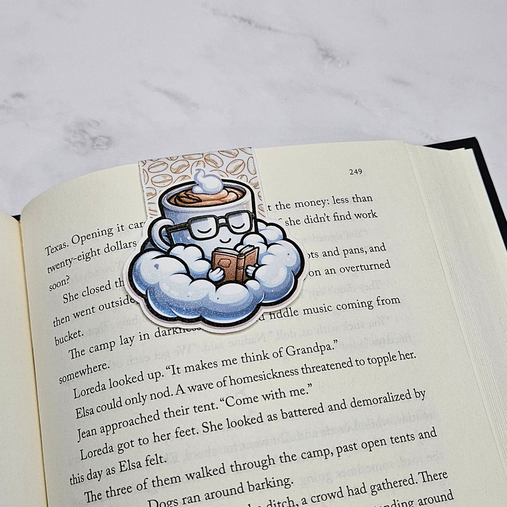 Dreamy Coffee Cloud Magnetic Bookmark