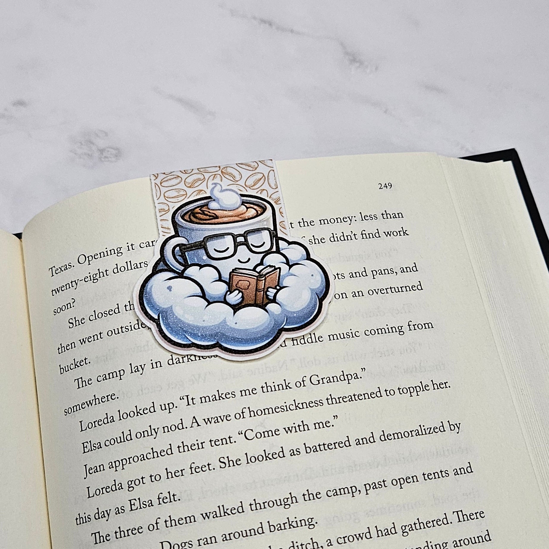 Dreamy Coffee Cloud Magnetic Bookmark