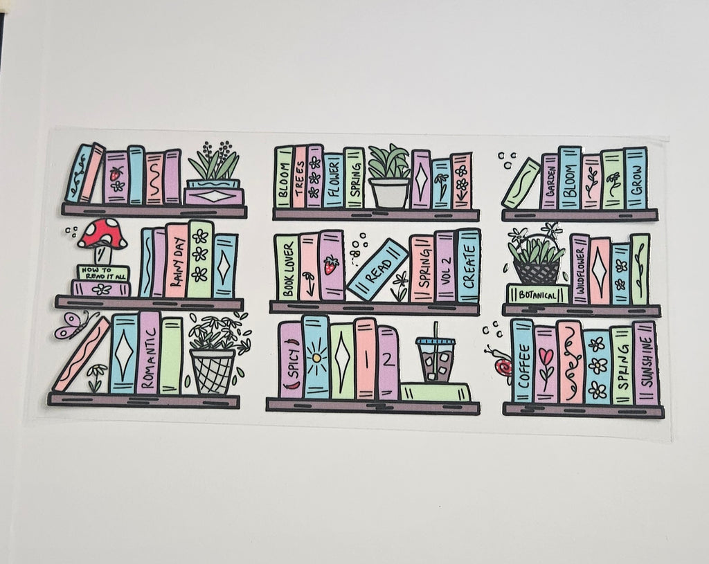 Bookshelf Dreams Glass Cup