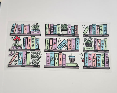 Bookshelf Dreams Glass Cup