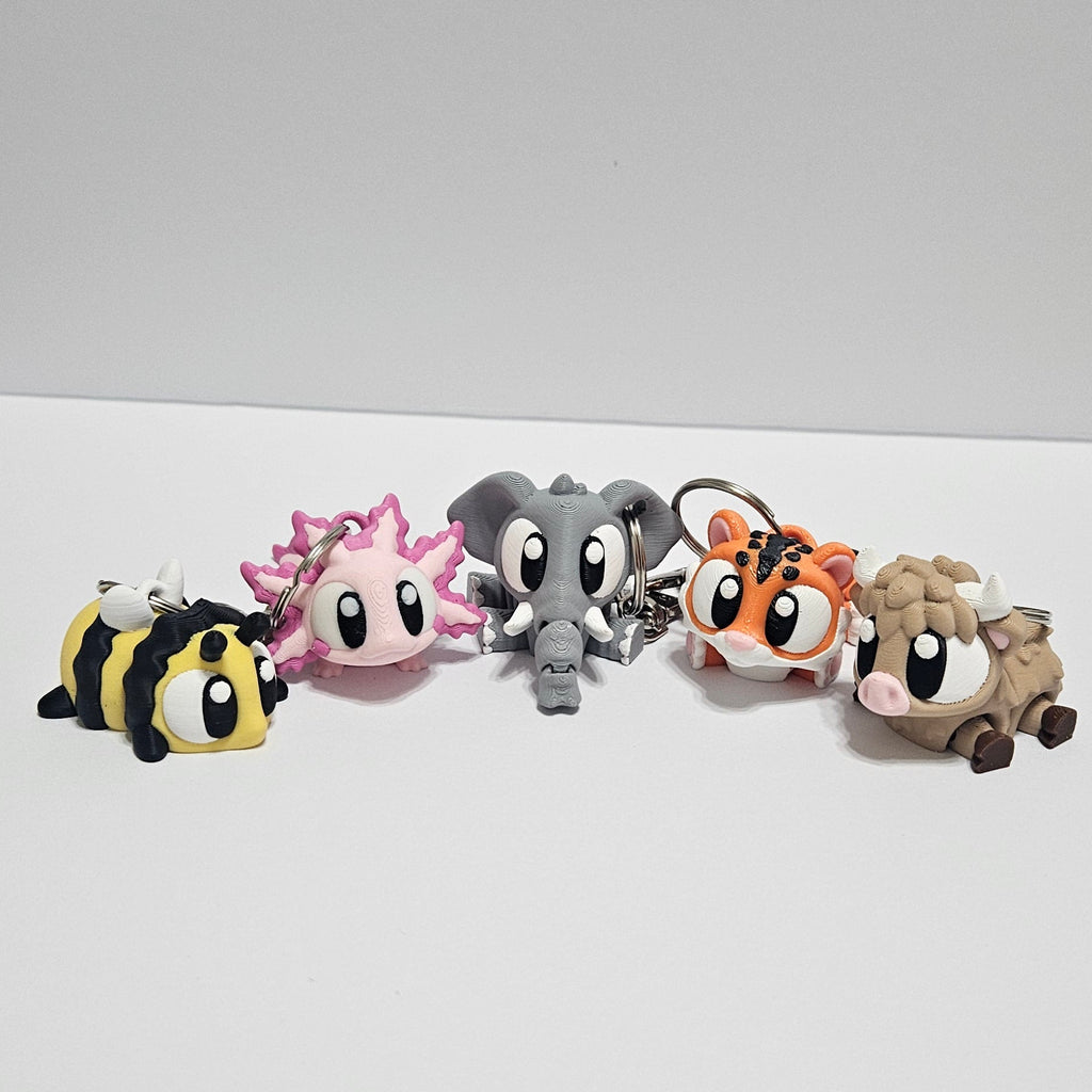 Large Flexi Animal Keychains