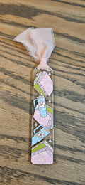 Cup and Book acrylic bookmark