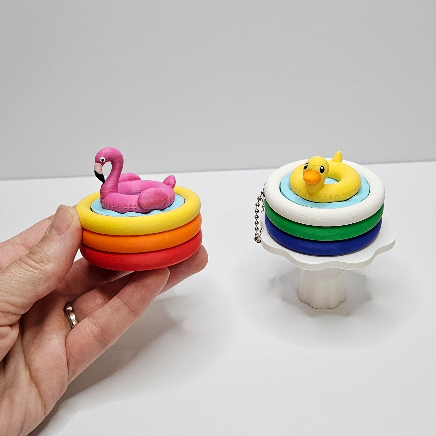 Summer Pool Clicker Keychain