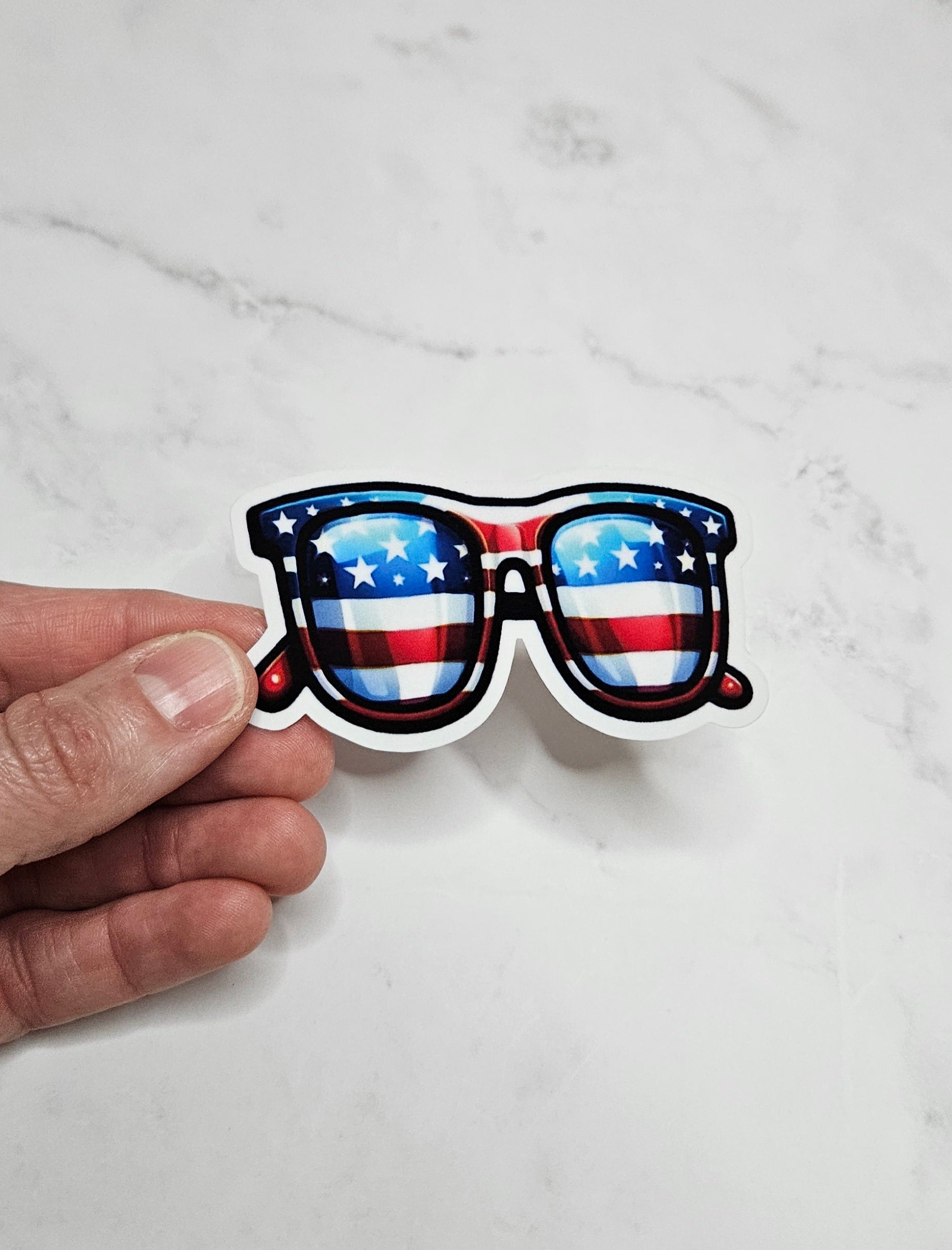 Stars & Stripes Sunglasses Vinyl Sticker