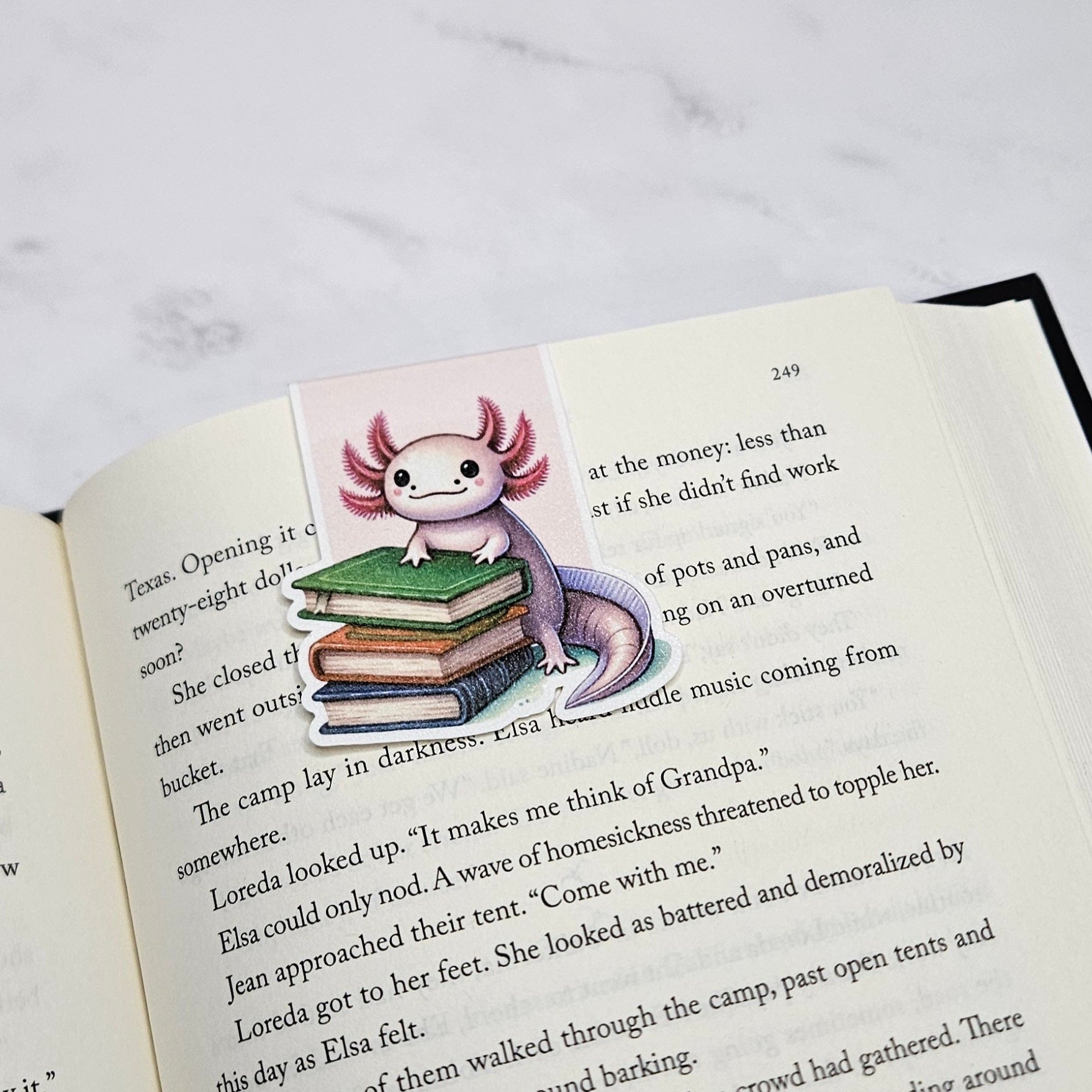 Bookish Axolotl Magnetic Bookmark