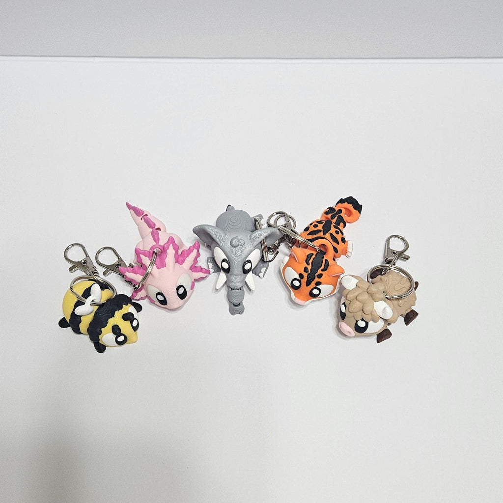 Large Flexi Animal Keychains
