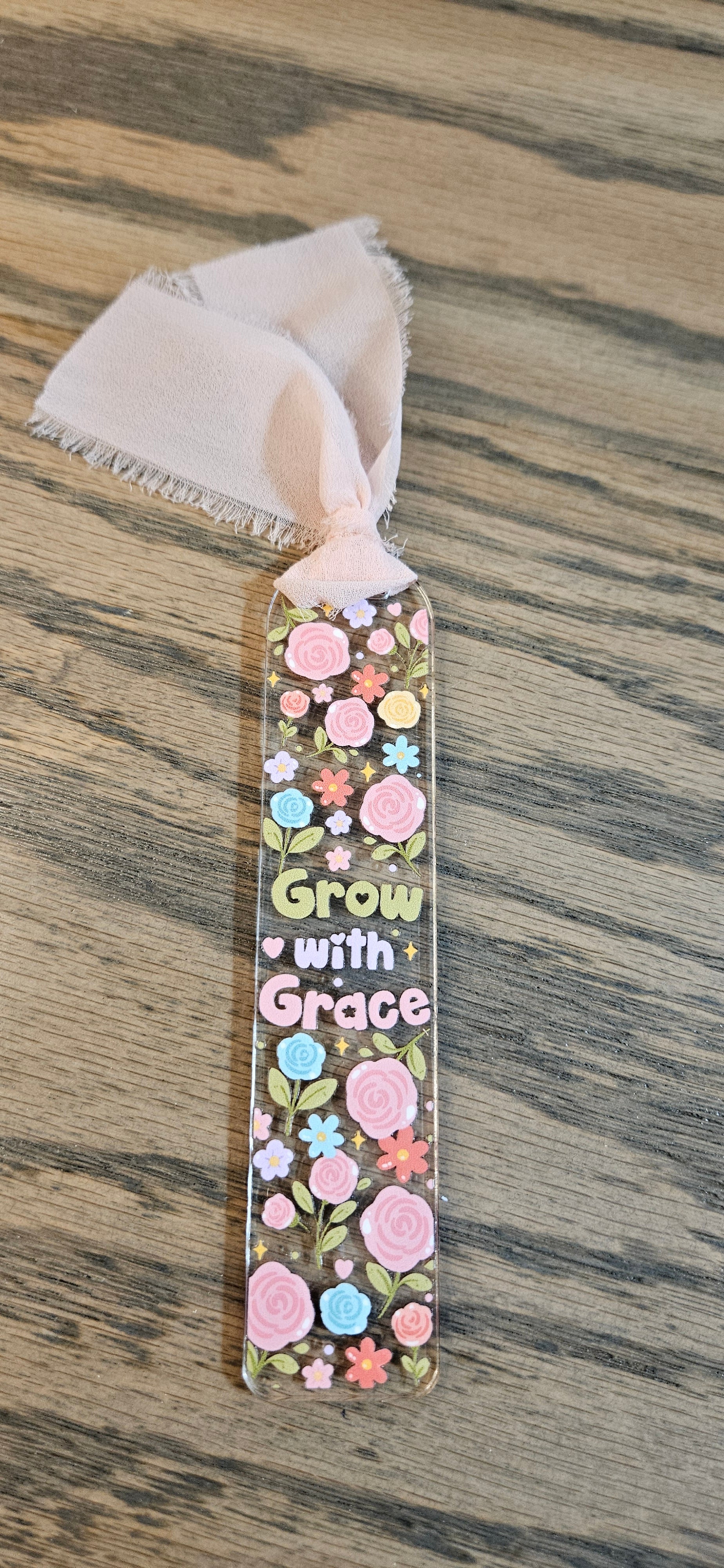 Grow with Grace acrylic bookmark