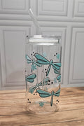 Dragonfly Days Glass Cup
