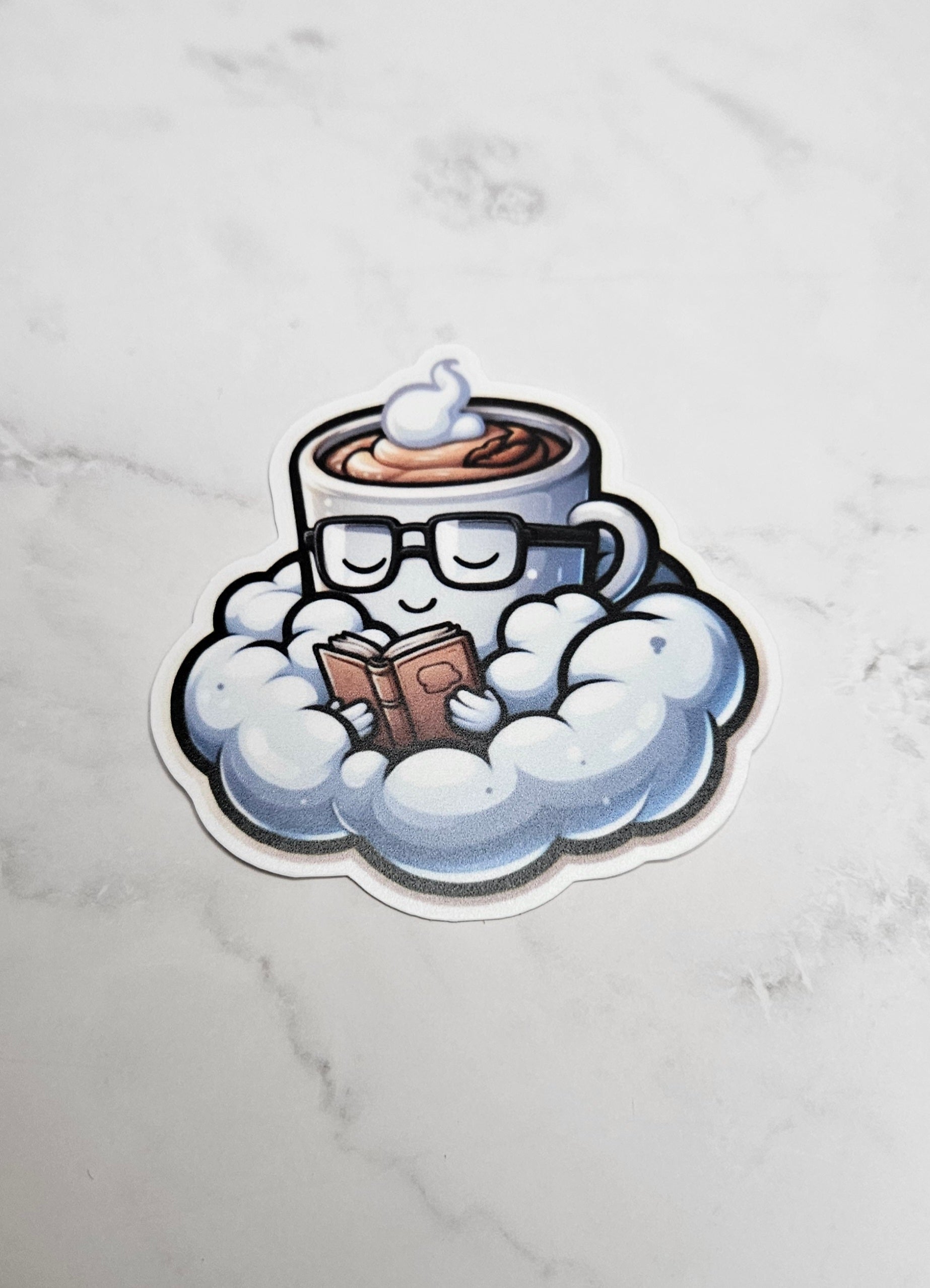 Dreamy Coffee Cloud Vinyl Sticker