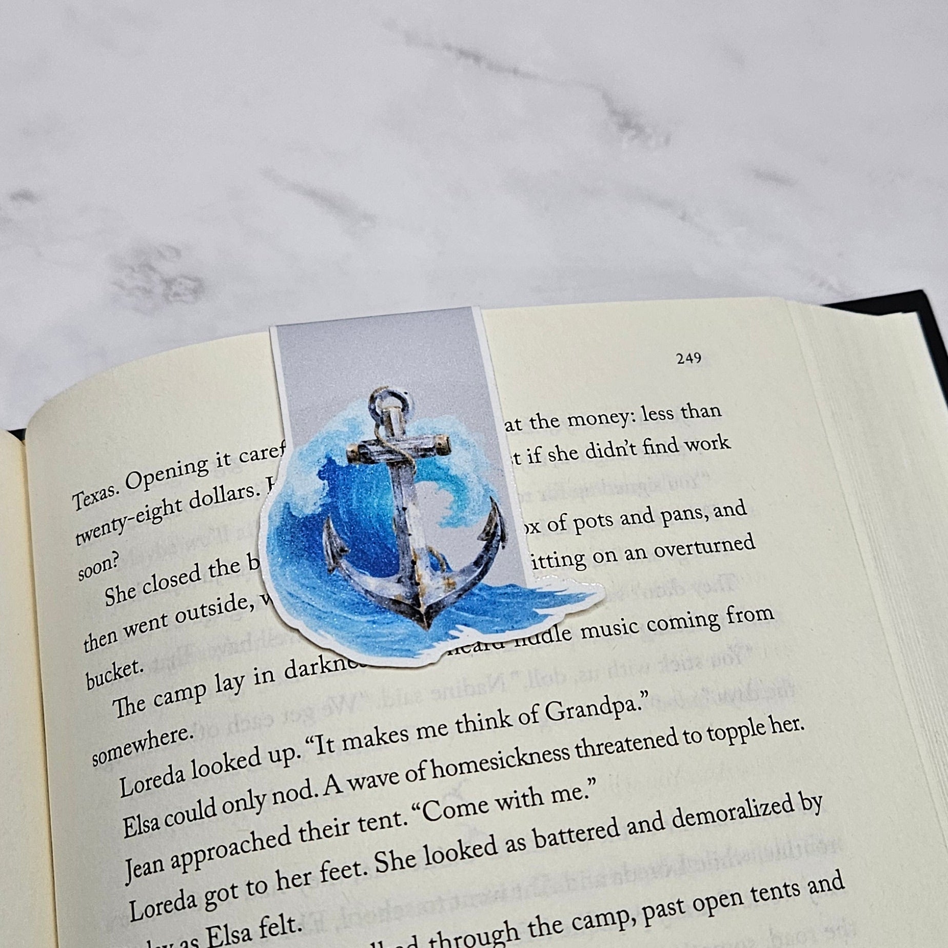 Anchored Waves Magnetic Bookmark